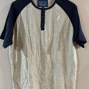 SEC 119 Men's Navy and Gray Raglan Tee